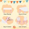 TopComfy Kids Table Sets Kids Table and Chair Set 3 Piece Wooden Toddler Desk Activity Table for Drawing for Playroom, Pink, 23.62"*23.62"*17.32" - 4 of 4