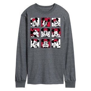 Men's - Disney - Minnie Animation Grid Long Sleeve Graphic T-Shirt - 1 of 4