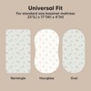 KeaBabies Organic Bassinet Sheet for Baby Girls, Boys, 2-Pack Soothe Bassinet Fitted Sheets, Bedside Bassinet Mattress Sheet - 3 of 4