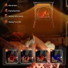 R.W.FLAME 17" Electric Fireplace with Remote, Cathedral Design, Adjustable Flames, Brightness, Heat, and Overheat Protection - 4 of 4