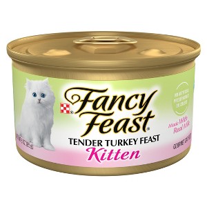 Purina Fancy Feast Classic Paté Gourmet Wet Cat Food Tender Turkey Feast Kitten - 3oz - 1 of 4
