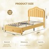 Twin Upholstered Bed Frame With Storage Drawer and Smart Led Headboard, Princess Twin Size Platform Bed Frames for Kids/Girls, Wooden Slats Support - 2 of 4