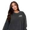 Embroidered Merry Mama Tree - Women's Garment Dyed Graphic Sweatshirt - 2 of 4