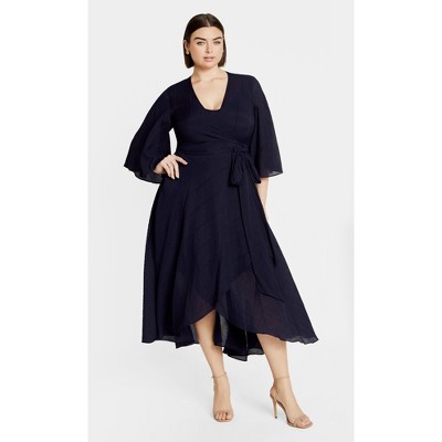 Women's Plus Size Kira Maxi Dress - navy | CITY CHIC