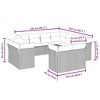 vidaXL Garden Sofa Set Brown PE rattan Medium to Large Modular - 3 of 4