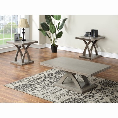 Jocelyn - 3 Piece Table Set (Sofa, End, Coffee Tables) - Gray