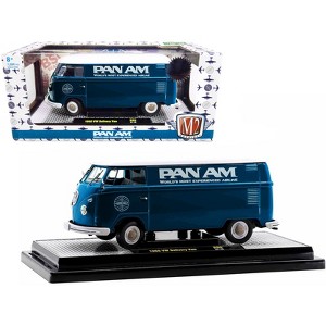 1960 Volkswagen Delivery Van "Pan Am" Turquoise with White Top Limited Edition to 7000 pieces 1/24 Diecast Model by M2 Machines - 1 of 3