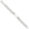 Black Bow Jewelry Men's 10mm Sterling Silver Polished Anchor Link I.D. Bracelet - 2 of 4