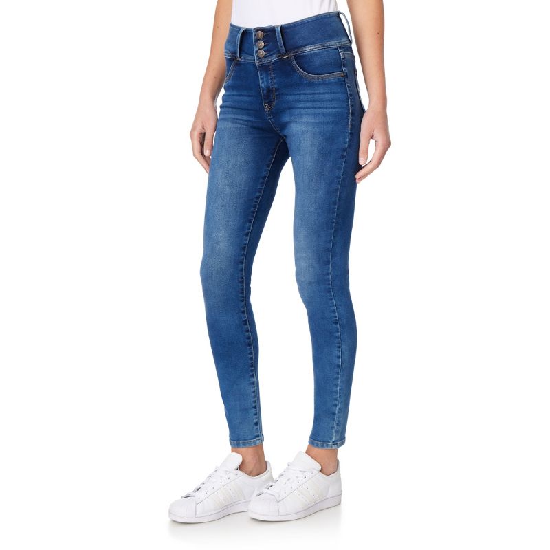 WallFlower Women's Sassy Skinny High-Rise Insta Soft Juniors Jeans (Standard and Plus), 1 of 4