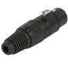 Monoprice 3-Pin Female DMX Connector - Black | Anodized Aluminum With A Plastic Cap, Rubber Strain Relief Boot, And Lock Release Button. - 2 of 4