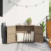 Garden Storage Cabinet Beige PE Rattan 32.7 in x 17.7 in x 29.9 in - 3 of 4