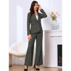 INSPIRE CHIC Women's Business Collarless Long Sleeve with Pockets Blazer and Pants Sets 2 Pcs - 4 of 4