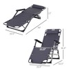 PAGED Folding Camping Chairs 2-in-1 Tanning Chair with Pillow, Pocket for Camping, Beach, Picnics, Deck - 4 of 4