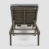 Ariana Acacia Wood Chaise Lounge - Gray/Dark Gray - Christopher Knight Home - 4 of 4