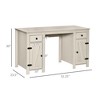 Aghana Digitals Cream White Farmhouse Desk with 2 Drawers, 2 Cabinets & Adjustable Shelves - Sturdy - 3 of 4