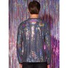 Lars Amadeus Men's Crew Neck Long Sleeves Party Clubwear Sparkly Sequins T-Shirt - 3 of 4