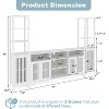 Farmhouse Entertainment Center for 70" TVs, 3-Piece Modular TV Console, Large TV Stand with Bookshelves, Engineered Wood for Living Room Bedroom - 4 of 4