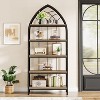 Tribesigns 5-Tier Bookshelf, 74.8" Tall Bookcase, Industrial Curved Freestanding Display Shelf Storage Shelf for Living Room, Home Office - 2 of 4