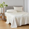 510 Design California King Cotton 144 Thread Count 100% Cotton Solid Sheet Set Ivory - 2 of 4