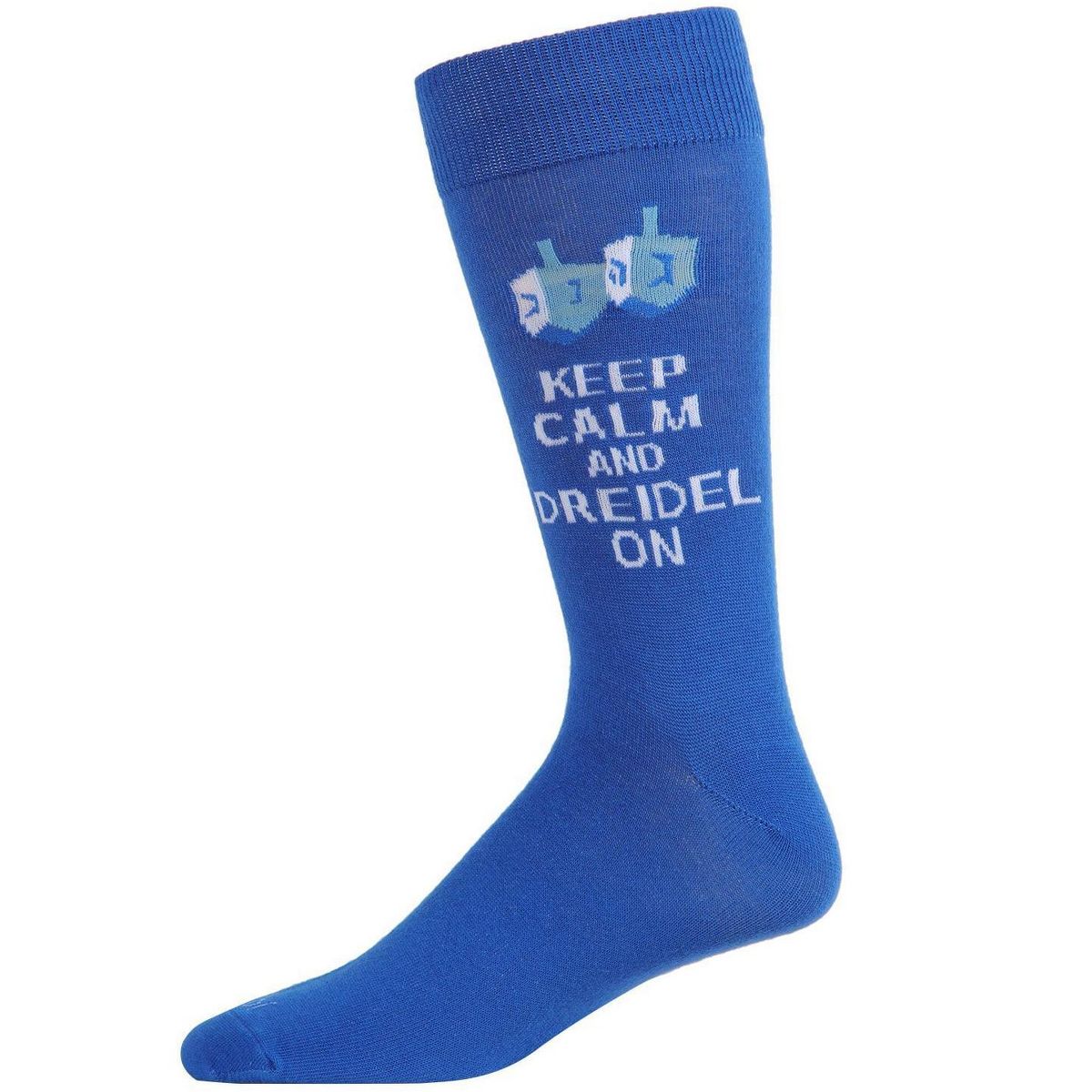 Memoi Men's Keep Calm and Dreidel On Hanukkah Novelty Crew Sock