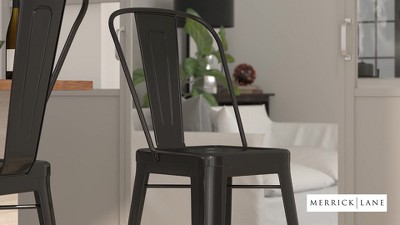 Sleek White 30" Metal Bar Stool with Removable Back