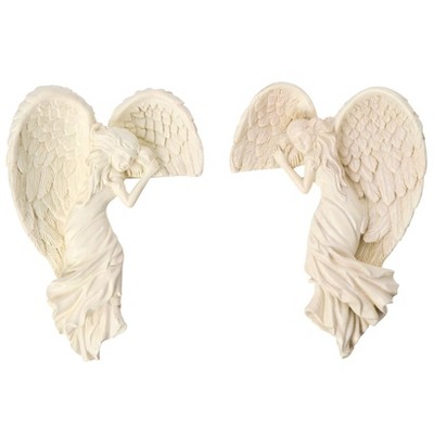 The Lakeside Collection Angel Corner Door Plaques Set of 2
