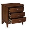 NicBex 3 Dovetail Drawers Mirrored Nightstand,Bedside Table with Nickel Tone Knobs,Modern Side Table for Bedroom - 2 of 4