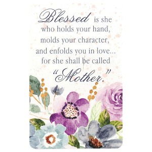 Dicksons Blessed is She Holds Your Hand Mother Purple Floral 4 x 2.5 Laminated Cardstock Bookmark Pack of 12 - 1 of 2