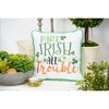 C&F Home 10" x 10" St. Patrick's Day "Part Irish All Trouble" Embroidered  Small/Petite Accent Throw Pillow - 4 of 4