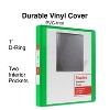 Staples Standard 1" 3-Ring View Binder Green (58652) 58656 - 2 of 4