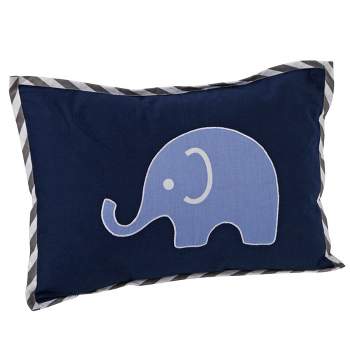 Bacati - Elephants Blue/Grey Throw Pillow