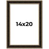 PosterPalooza | Ornate Brown Picture Frame - UV Acrylic, Foam Board Backing, Hanging Hardware - 2 of 4