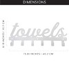 AuldHome Design White Towel Hanger w/6 Hooks; Farmhouse Style Towel Hanger Hooks for Wall / Door mounted - 3 of 4