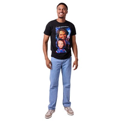 Chucky I’m Your Friend To The End Men's Black Crew Neck Short Sleeve T-shirt