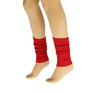 Retro-Inspired Cotton Leg Warmers for Women Soft, Stretchy, 20” Long Knit Warmers 1 Pair - 1 of 4