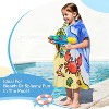 Catalonia 100% Cotton Kid's Crabs Hooded Bath Towel for Girls Boys Aged 2-6, Absorbent Toddler Towel Cape, Changing Robe for Pool Beach Bathroom - 4 of 4