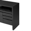 Luxystar Modern 60" Sideboard Buffet Cabinet with Storage Open Shelf and Drawers, Black - 2 of 4