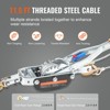 VEVOR Come Along Winch, 5 Ton (11,023 lbs) Pulling Capacity, 11.5 ft Steel Cable, 3 Hooks, Heavy Duty Ratchet Power Puller Tool with Dual Gears - 4 of 4