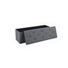 GlasFlength Ottomans and Benches, Stylish and Functional Storage for Every Room, Designs for Bedroom, Living Room, Playroom, Gray,43.3”*15”*15" - 4 of 4
