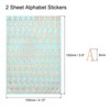 Unique Bargains 3D Small Self-Adhesive A to Z Letter Resin Stickers 2 Sheets - 2 of 4
