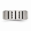 Black Bow Jewelry 9mm Stainless Steel & 1/6 Ctw Black Diamond Ridge Comfort Fit Band - 4 of 4