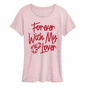 Women's - Instant Message - Forever With My Lover Short Sleeve Graphic T-Shirt - 1 of 4