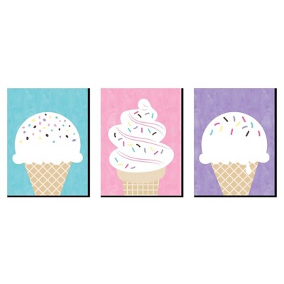 Big Dot of Happiness Scoop Up the Fun - Ice Cream Cone - Lawn Decorations -  Outdoor Sprinkles Party Yard Decorations - 10 Piece 