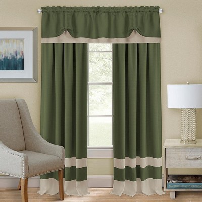 Kate Aurora Complete 3 Pc. Window in a Bag Flax Linen Curtain Set