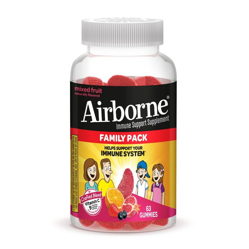 Airborne Vitamin C Gummies - Mixed Berry - 63ct, 1 of 6
