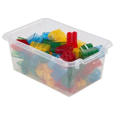 Clear Stackable Plastic Storage Bins for Kids, 10-Piece Set