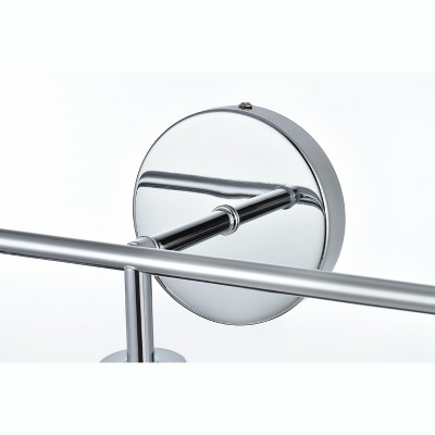 Chrome Clear Glass 3-Light Wall Sconce