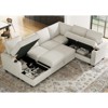 Belffin Chenille 7-Seater U-Shaped Sleeper Sectional - Modular Couch with Pull-Out Bed & All-Module Storage - 4 of 4