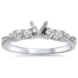 Pompeii3 1/3ct Diamond Engagement Semi Mount Ring Setting 14K - 1 of 4