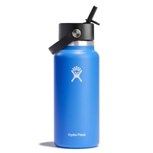 Hydro Flask 32oz Wide Mouth Flex Straw Water Bottle - 1 of 3